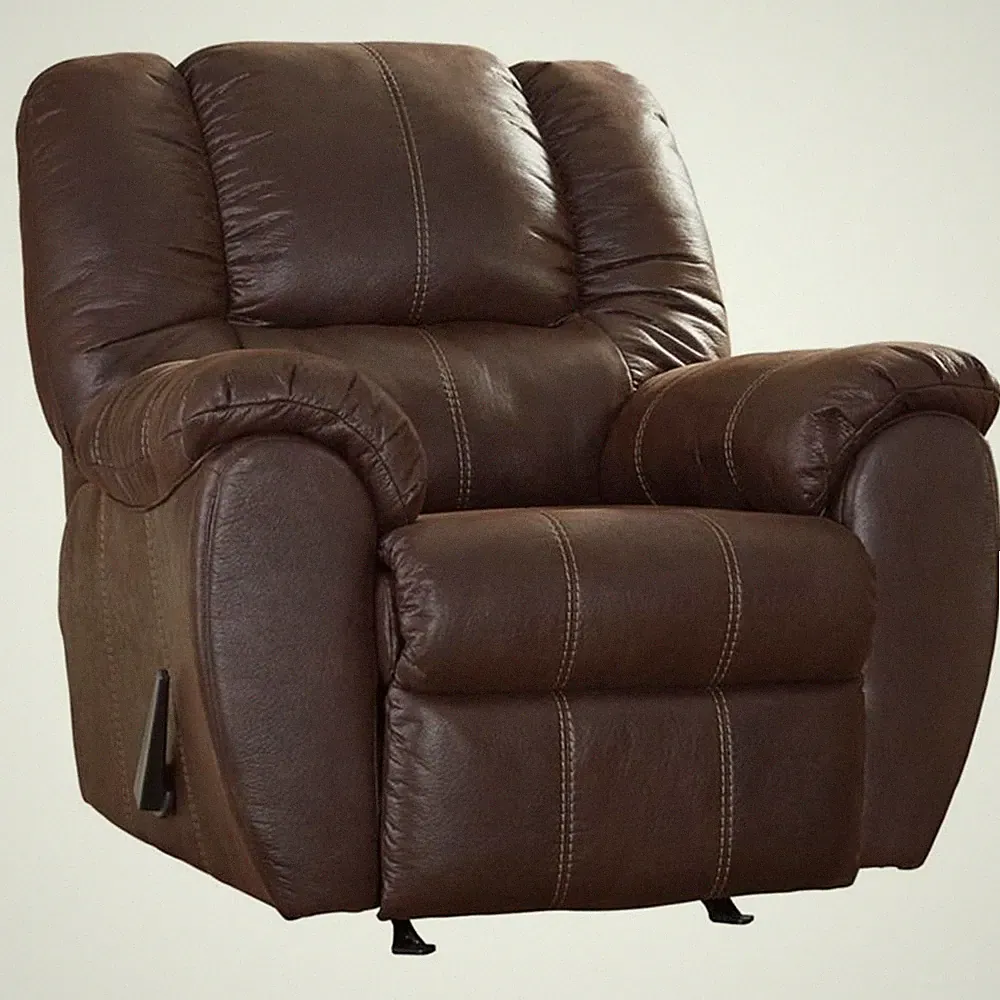 Bowery Hill Modern / Contemporary Rocker Recliner in Walnut Finish
