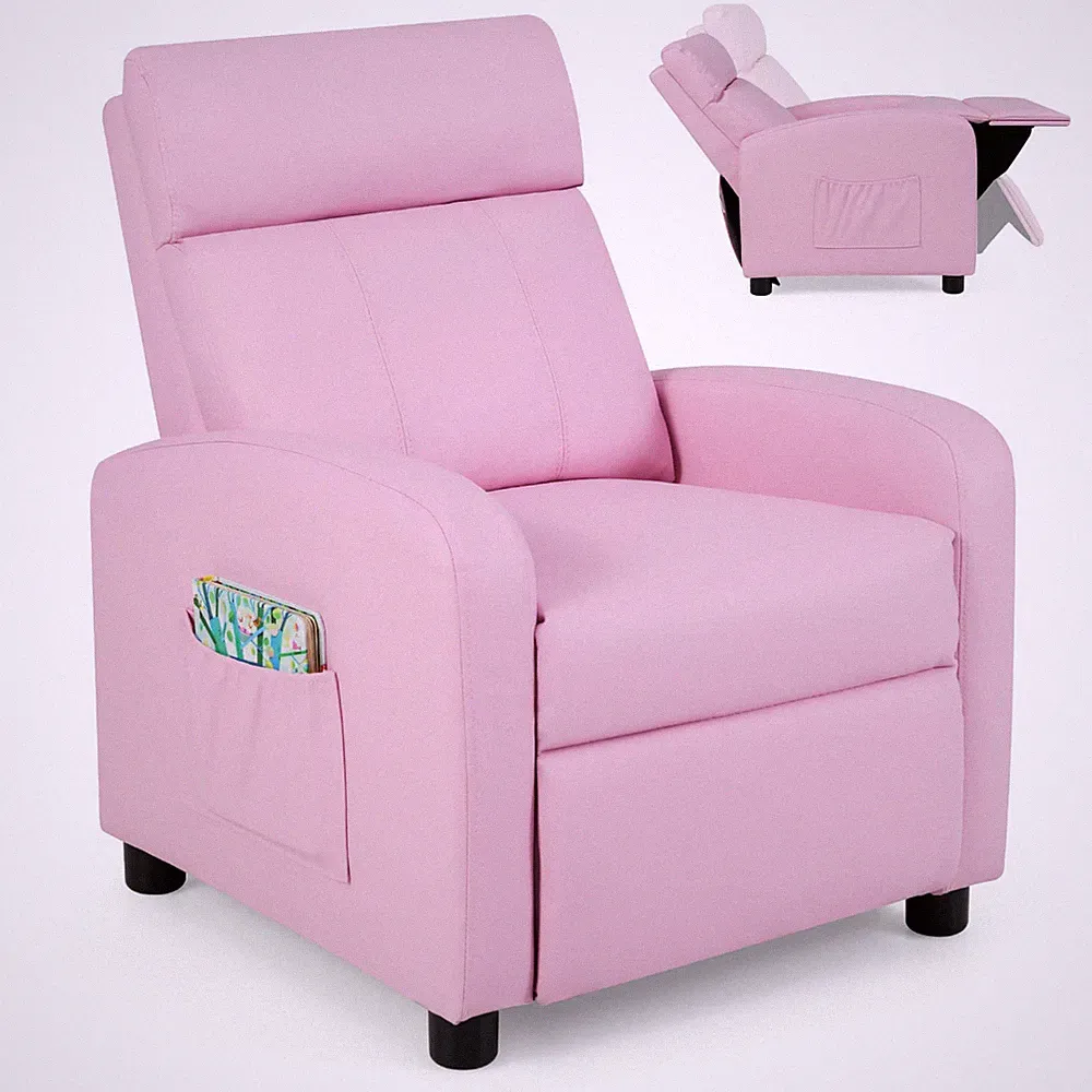 Walnut Wood Kids' Recliner